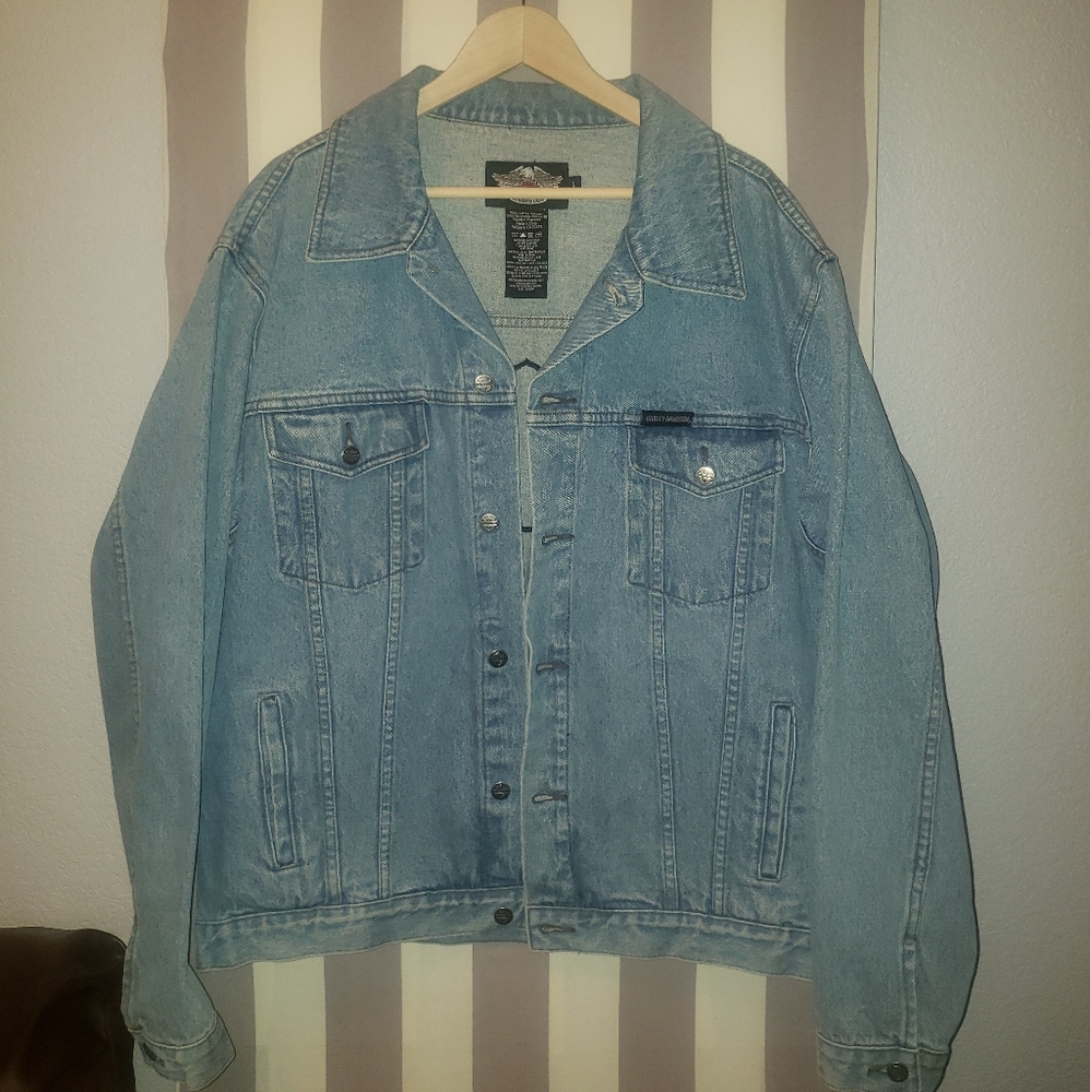 Light Wash Harley Davidson Jean Jacket-Large
